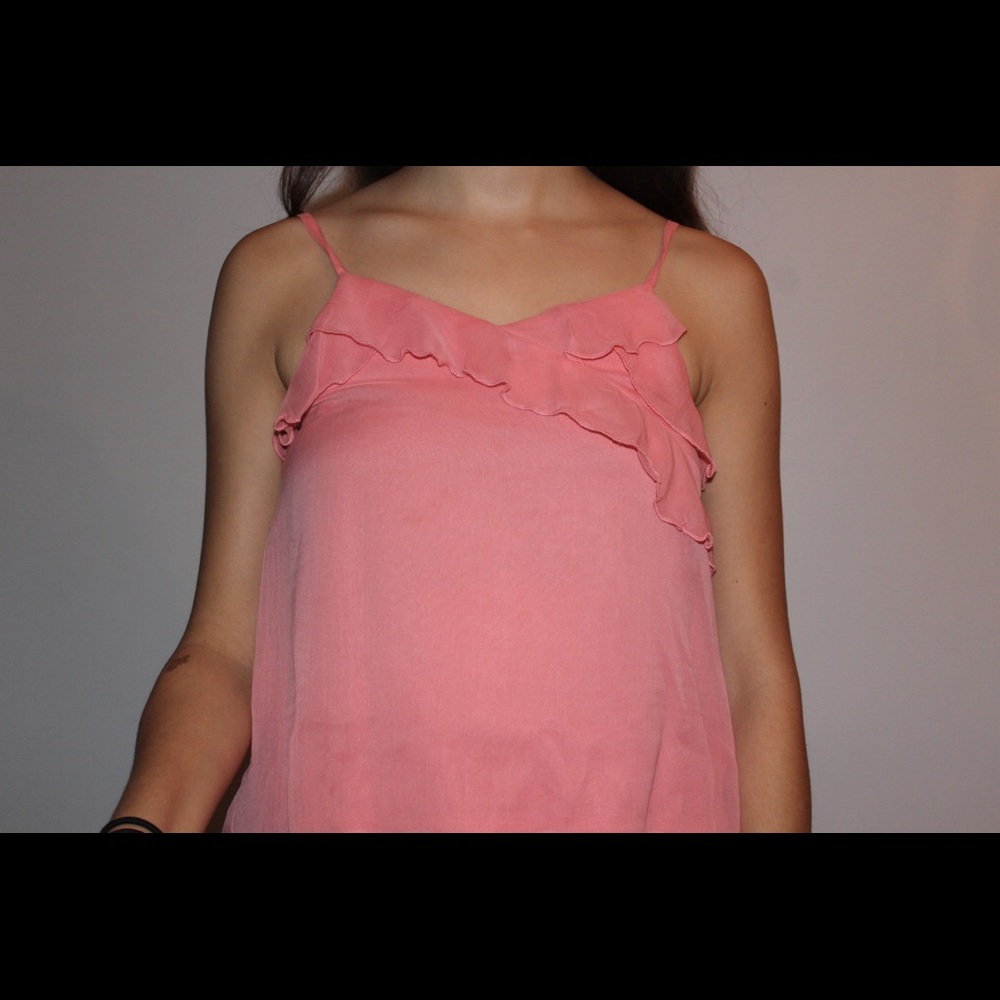 Nice Pink Ruffle Tank - Picture 2 of 2